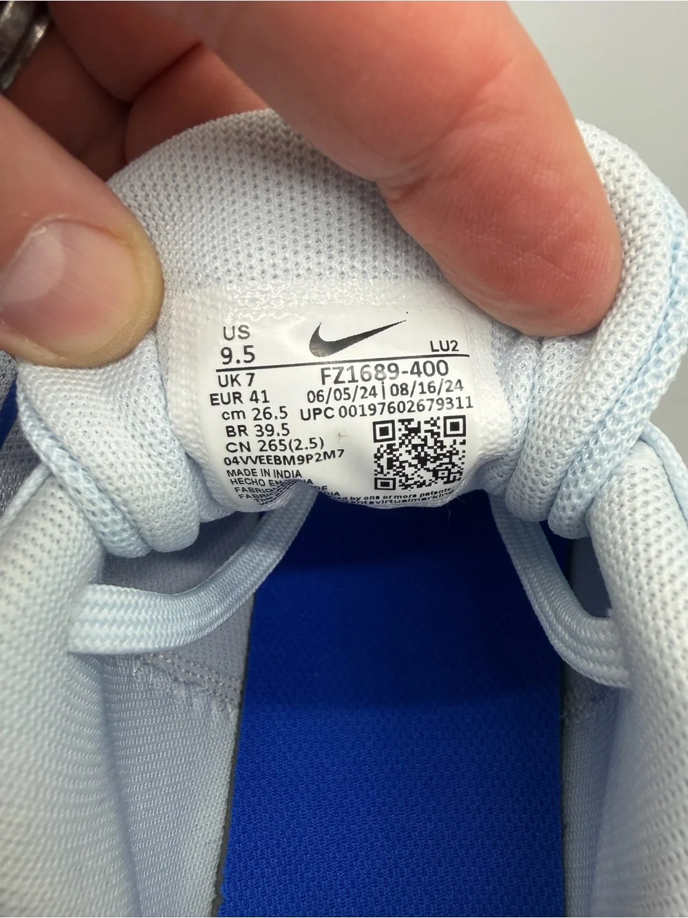 Women’s US 9.5 Nike Air Zoom Bella 7 Blue Tint Sneakers Shoes